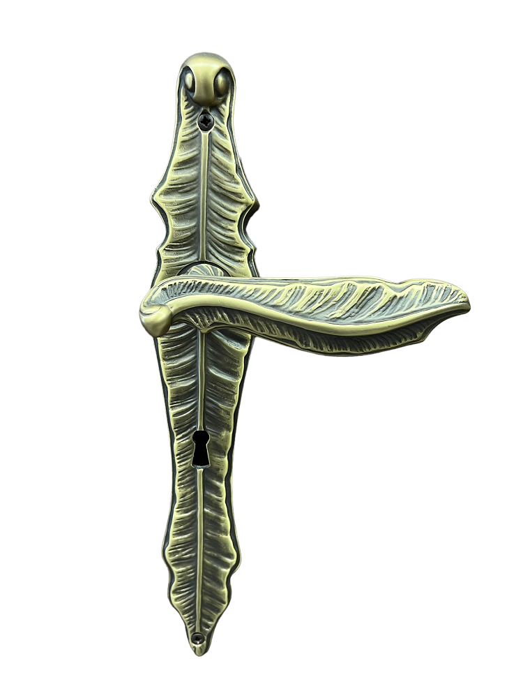 DOOR HANDLE ON PLATE ANNY MAT BRASS